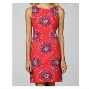 Lilly Pulitzer Stephanie Island Coral Boom Boom Sheath Dress Size 4